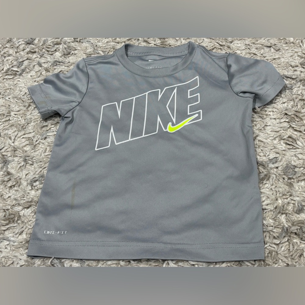 Nike Drifit Boys Size 4T Kids Gray T-Shirt